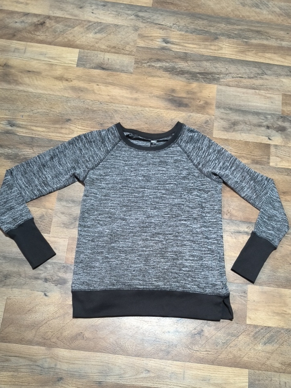 RBX Marled Gray Crewneck Sweatshirt with Black Trim